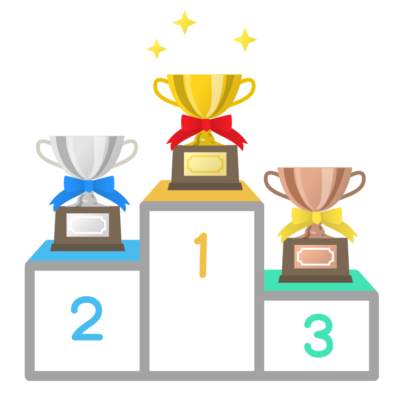 トロフィーと表彰台のイラスト | 無料のフリー素材 イラストエイト